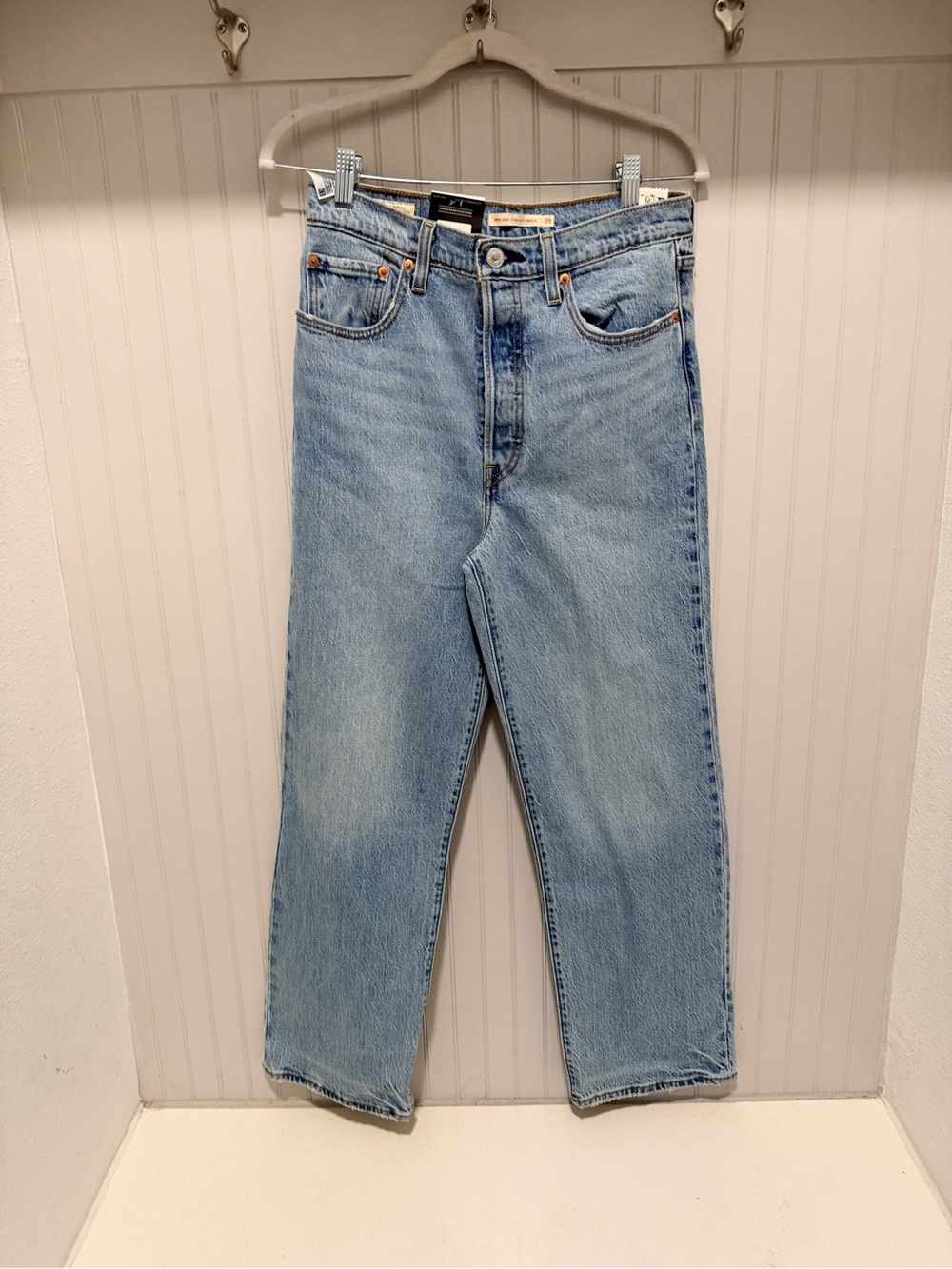 Levi's Light Blue Straight Leg Jeans - Picture 3 of 5